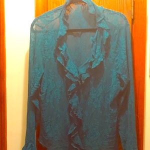 NWOT WOMEN'S LACE SEE THRU BLOUSE
